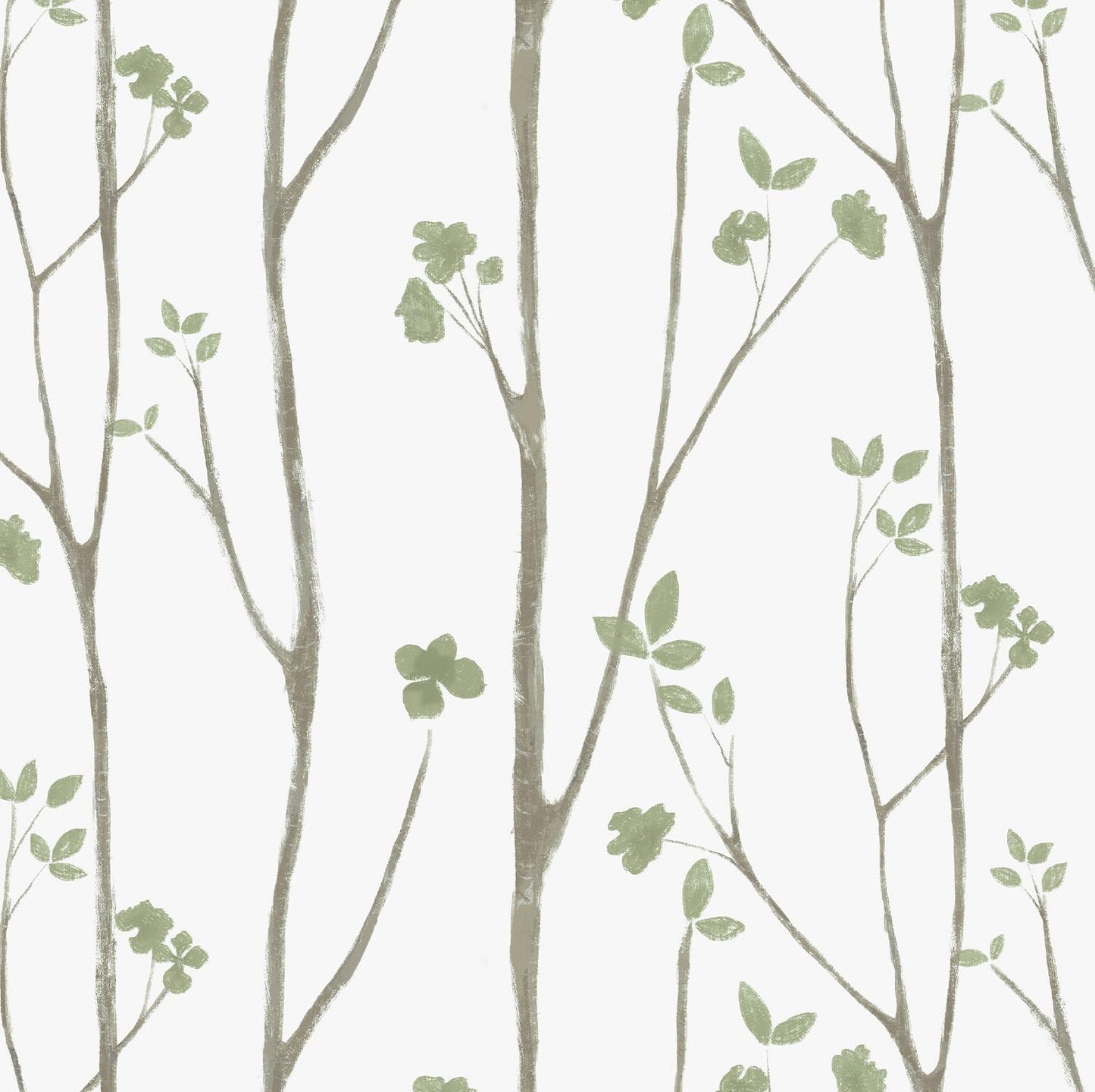 Timeet Floral Wallpaper Peel and Stick Wallpaper Boho 16.14"x393.7" Flower Wallpaper Tree Contact Paper Self Adhesive Removable Wallpaper for Walls Covering Vinyl Roll