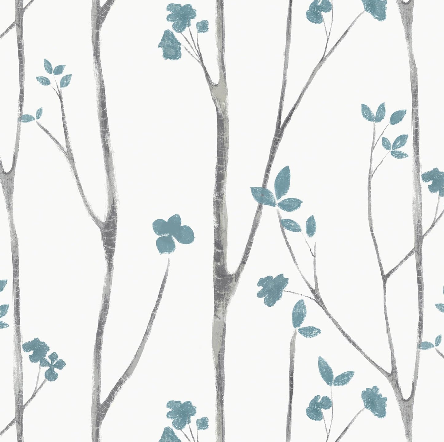 Timeet Floral Wallpaper Peel and Stick Wallpaper Boho 16.14"x393.7" Flower Wallpaper Tree Contact Paper Self Adhesive Removable Wallpaper for Walls Covering Vinyl Roll