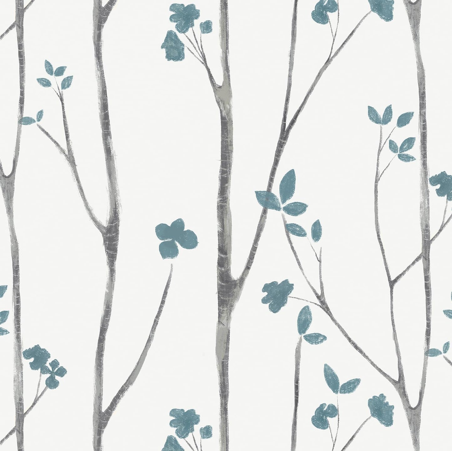 Timeet Floral Wallpaper Peel and Stick Wallpaper Boho 16.14"x393.7" Flower Wallpaper Tree Contact Paper Self Adhesive Removable Wallpaper for Walls Covering Vinyl Roll