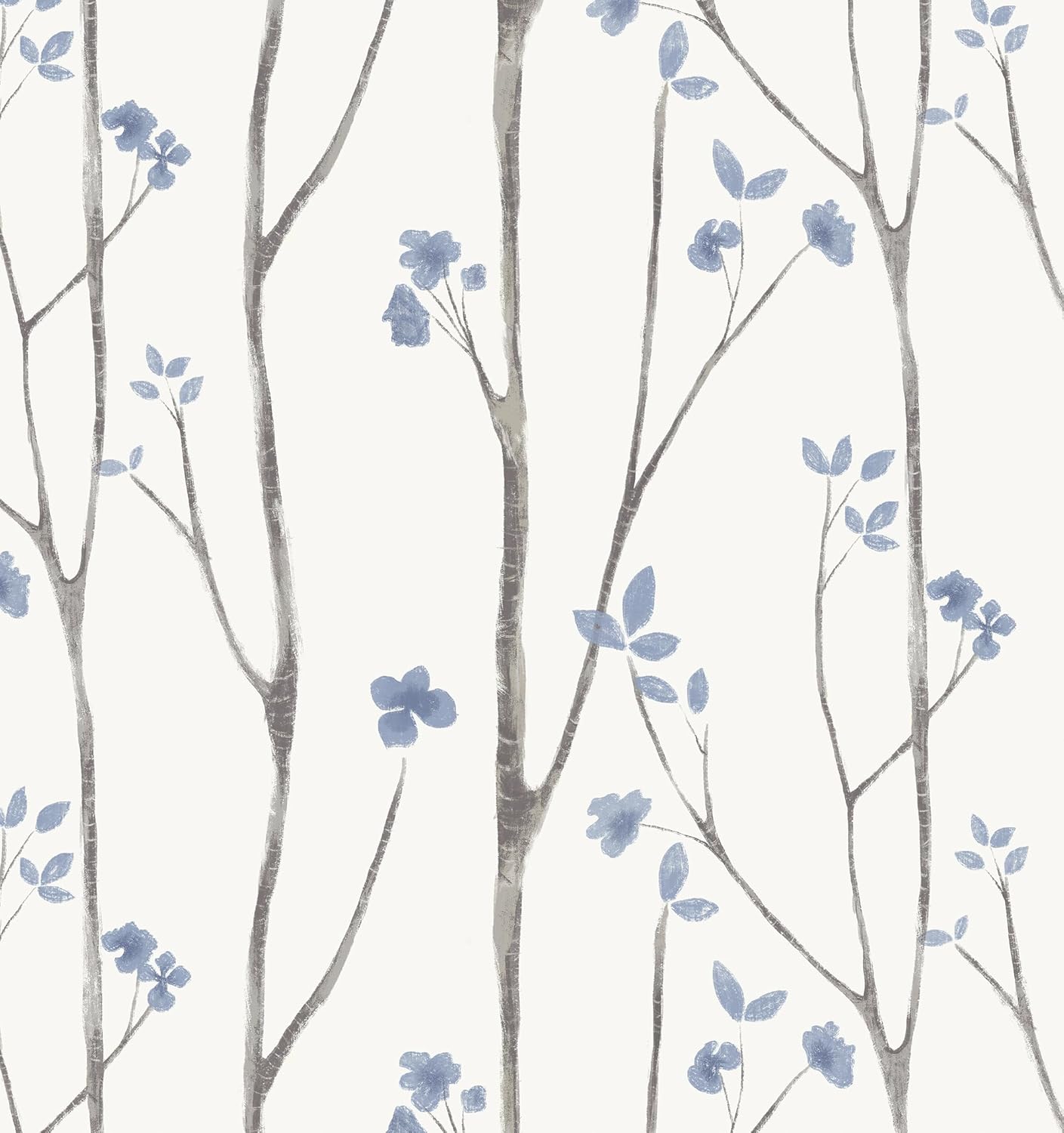 Timeet Floral Wallpaper Peel and Stick Wallpaper Boho 16.14"x393.7" Flower Wallpaper Tree Contact Paper Self Adhesive Removable Wallpaper for Walls Covering Vinyl Roll