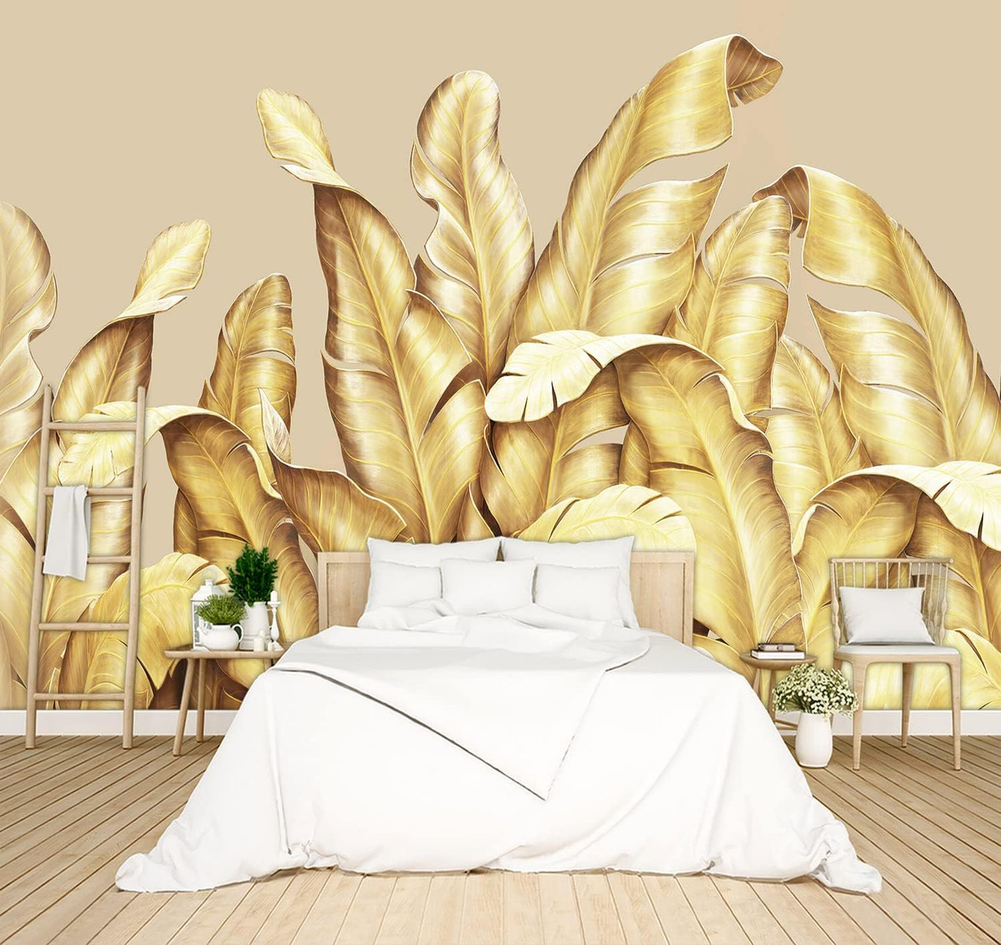 Grey Peony Floral Wallpaper Bedroom Black and White Botanical Flowers Leaf murals Aesthetic Room Decor Living Room tv Background Large Wall Mural - 91"x65" Not Peel and Stick