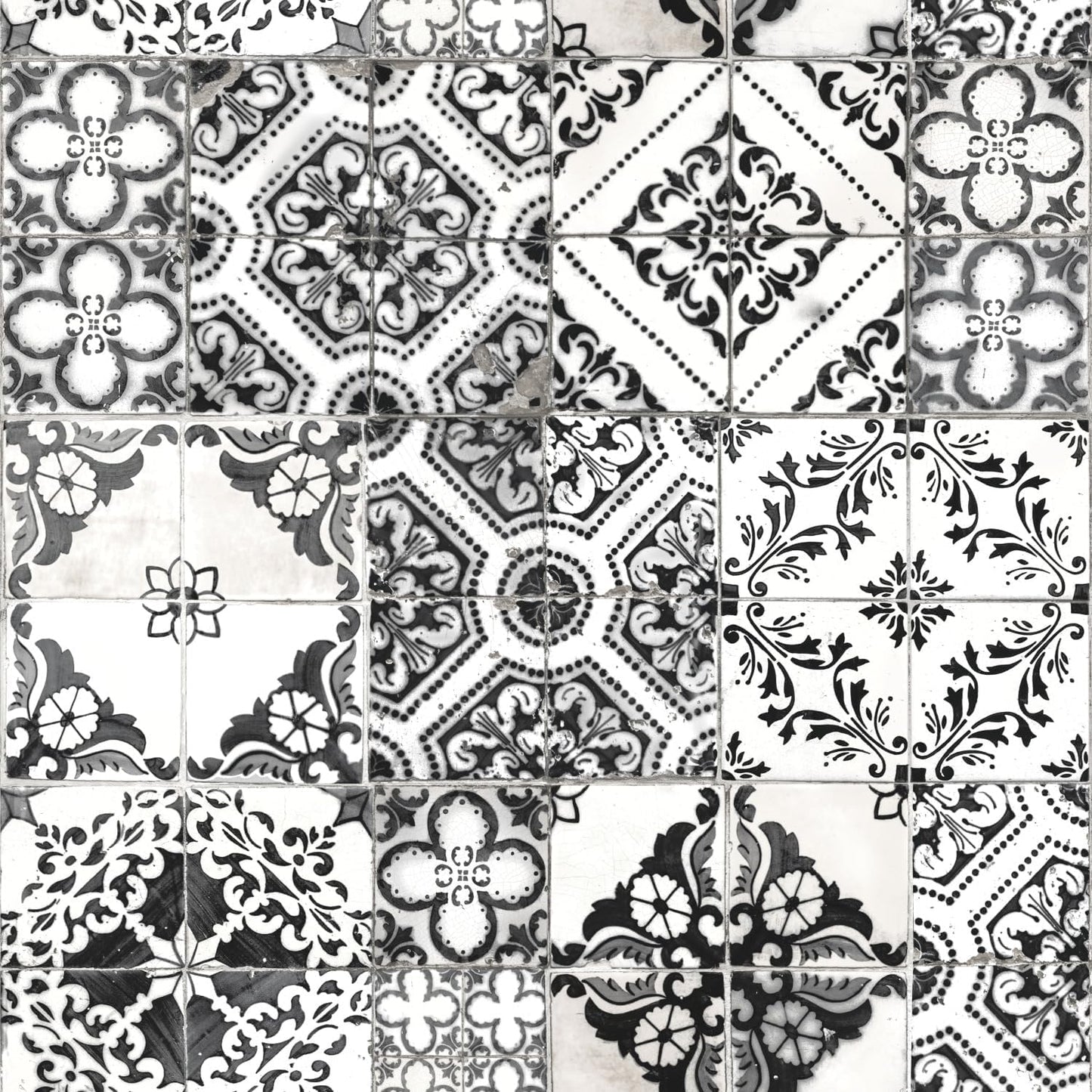 RoomMates RMK11083WP Blue Mediterranian Tile Peel and Stick Wallpaper 20.5" x 16.5 feet