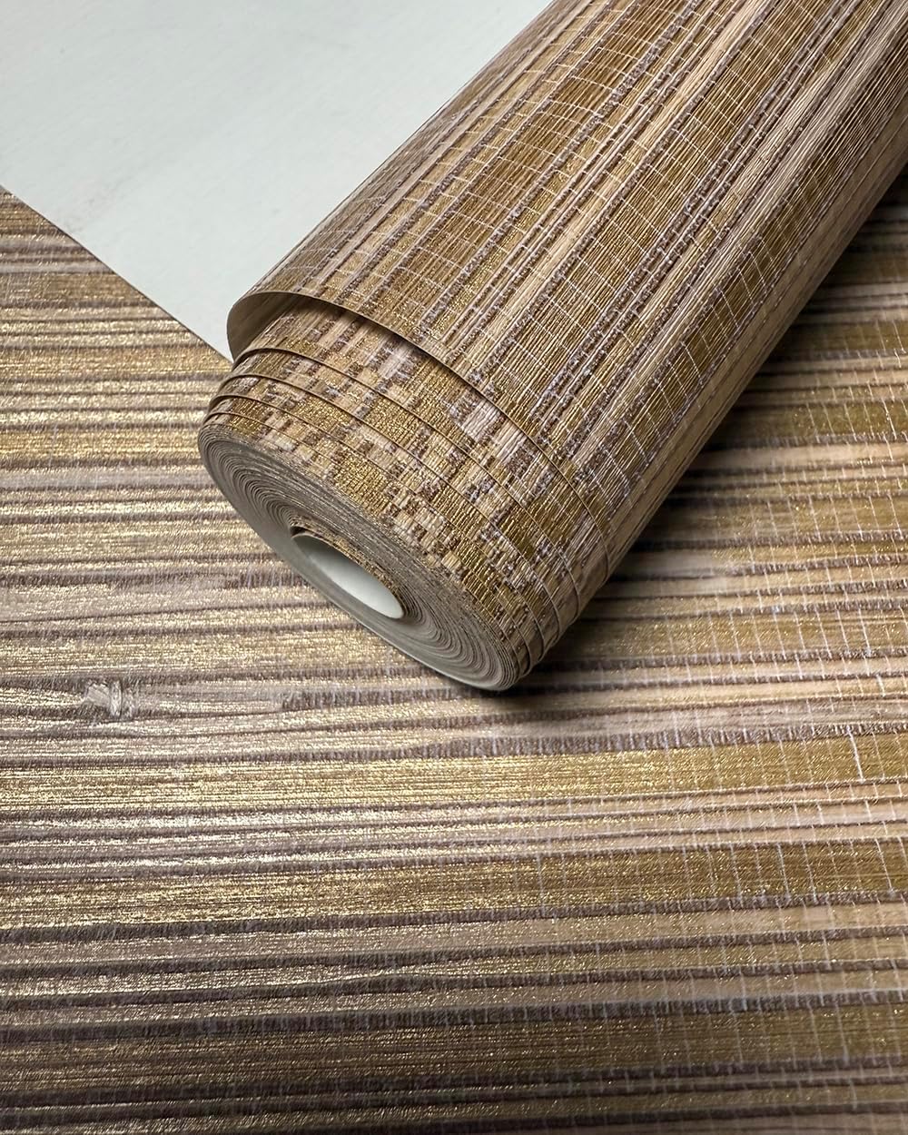 Faux Grasscloth Wallpaper with Metallic Accents Thick Vinyl Embossed Wallpaper 20.8 in X 393.0 in, Silver Grey