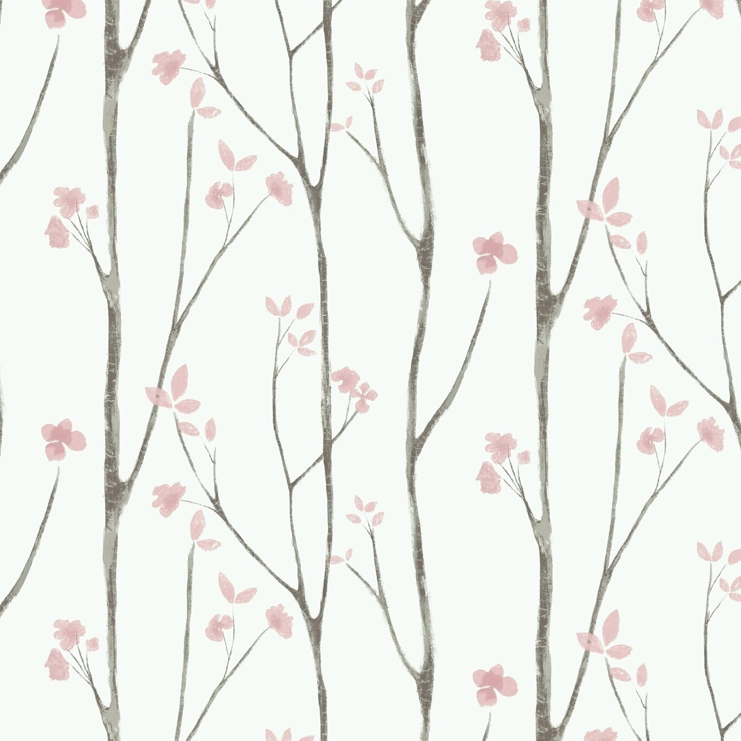 Timeet Floral Wallpaper Peel and Stick Wallpaper Boho 16.14"x393.7" Flower Wallpaper Tree Contact Paper Self Adhesive Removable Wallpaper for Walls Covering Vinyl Roll