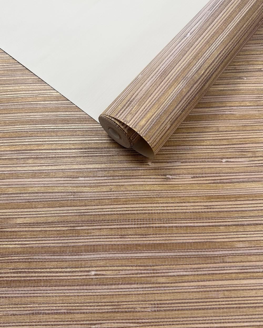 Faux Grasscloth Wallpaper with Metallic Accents Thick Vinyl Embossed Wallpaper 20.8 in X 393.0 in, Silver Grey