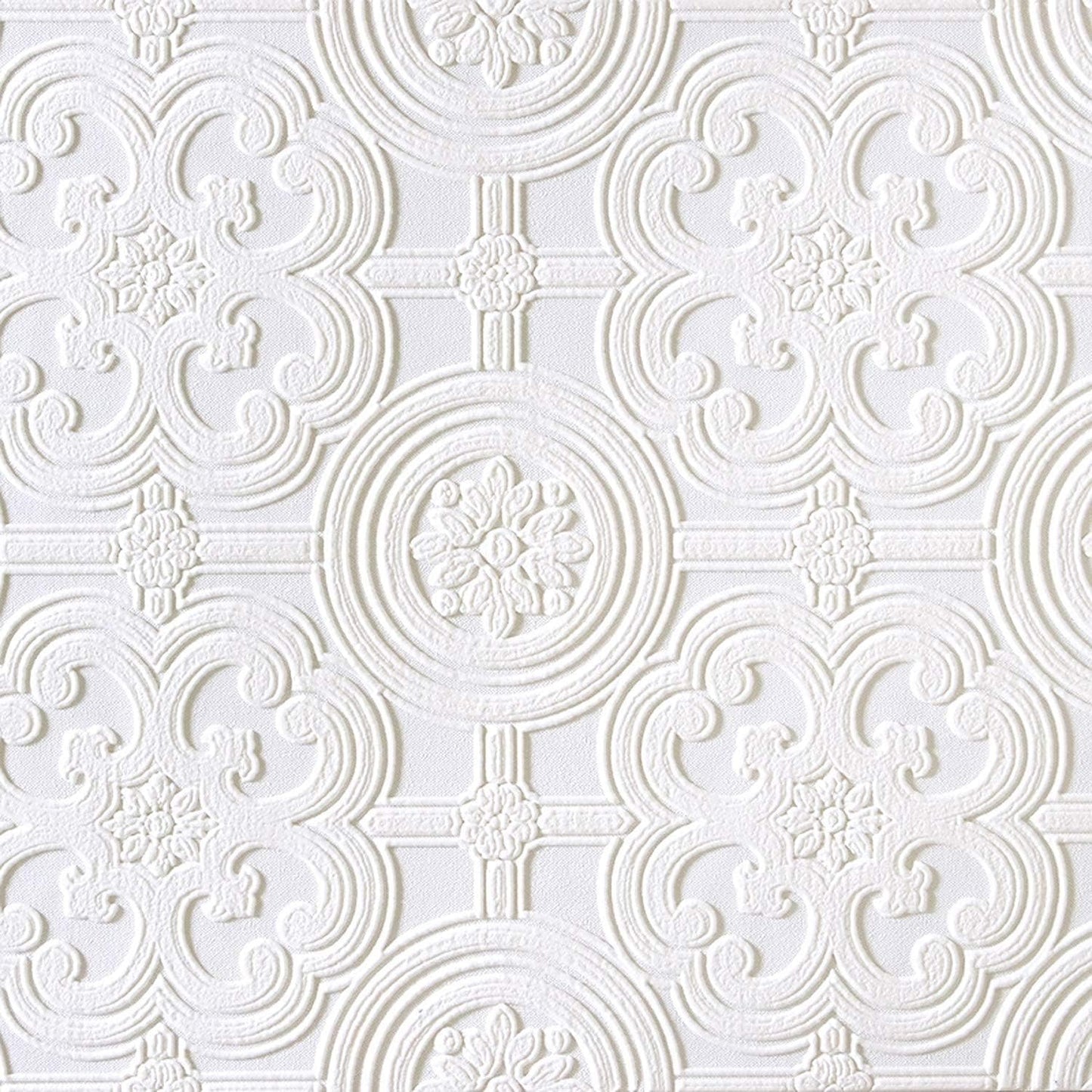 Brewster RD80029 Egon Textured Vinyl Wallpaper, Paintable,White, 20.9x2x2