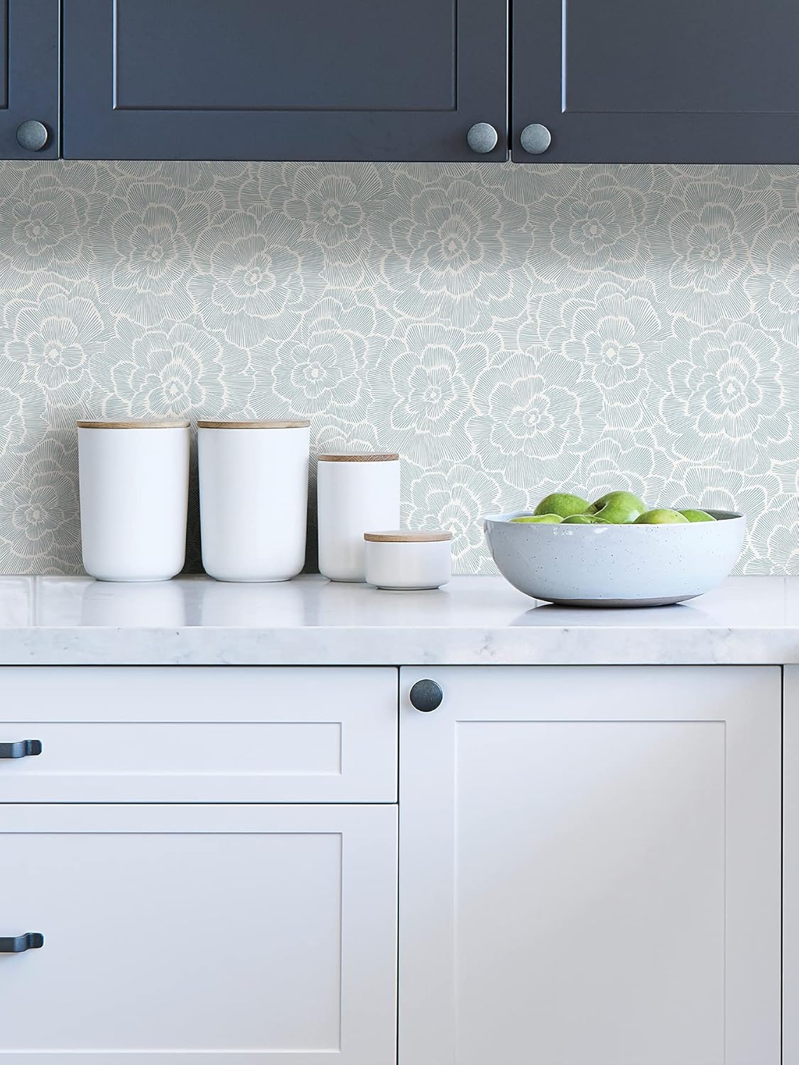 NuWallpaper NUS4048 Saraya Peel & Stick Wallpaper, Blue