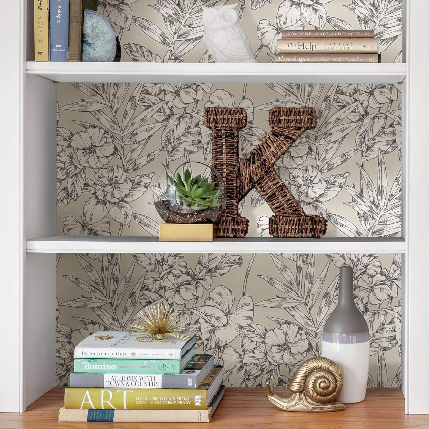NuWallpaper NUS3145 Grey Cayman Peel & Stick Wallpaper, Neutral