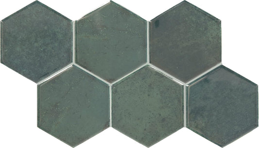 Daltile Mesmerist 4" Hexagon Ceramic Wall Tile in Allure (30 PC Per Carton) (3 SQFT Per Carton )