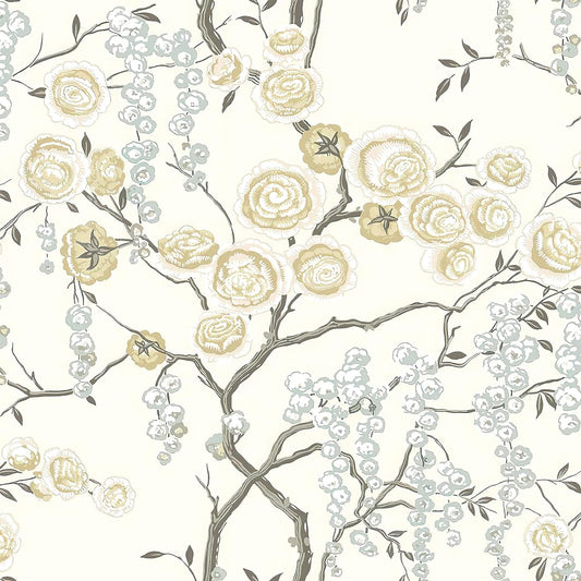 Orainege Peel and Stick Wallpaper Vintage Floral Contact Paper 17.7in ×393.7in Beige Floral Wallpaper Peel and Stick Removable Wall Paper for Bathroom Waterproof